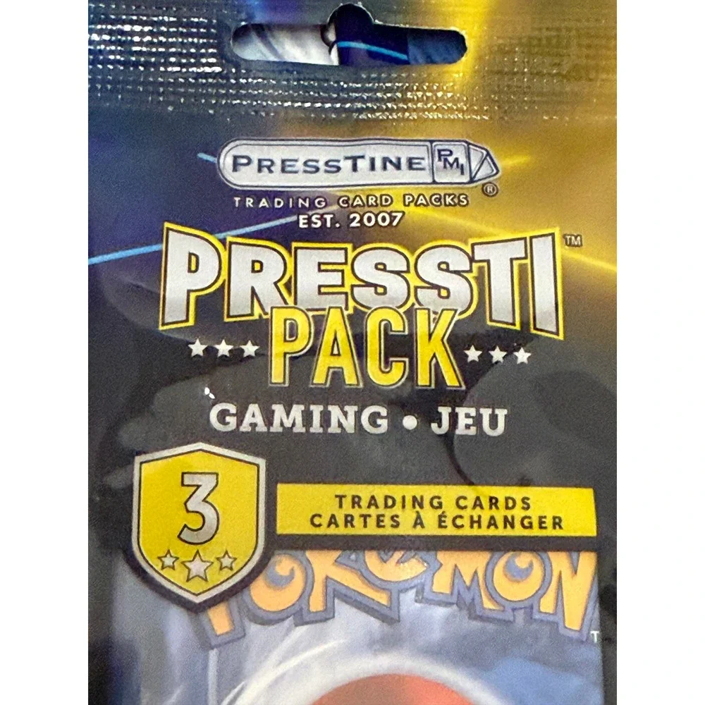 5 Presstine Pressti Pack Pokemon Trading Card Packs 3 Cards Per Pack New Sealed